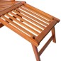 vidaXL Tumbona de jardín con reposapiés y cojín madera maciza acacia vidaXL Tumbona de jardín con reposapiés y cojín madera maciza acacia