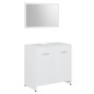 vidaXL Conjunto de muebles de baño 3 pzas madera contrachapada blanco