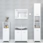 vidaXL Conjunto de muebles de baño 3 pzas madera contrachapada blanco