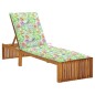 vidaXL Tumbona con cojín madera maciza de acacia vidaXL Tumbona con cojín madera maciza de acacia