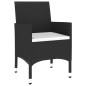 vidaXL Set de comedor de jardín 5 pzas ratán sintético vidrio templado vidaXL Set de comedor de jardín 5 pzas ratán sintético vidrio templado