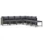 vidaXL Set de muebles de jardín 7 pzas y cojines ratán sintético gris vidaXL Set de muebles de jardín 7 pzas y cojines ratán sintético gris