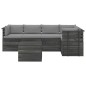 vidaXL Muebles de palets para jardín 6 pzas cojines madera maciza pino vidaXL Muebles de palets para jardín 6 pzas cojines madera maciza pino