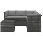 vidaXL Muebles de palets para jardín 6 pzas cojines madera maciza pino vidaXL Muebles de palets para jardín 6 pzas cojines madera maciza pino