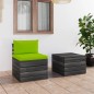 vidaXL Muebles de jardín de palets 2 piezas cojines madera maciza pino vidaXL Muebles de jardín de palets 2 piezas cojines madera maciza pino