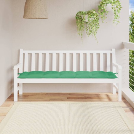 vidaXL Cojín de banco de jardín tela Oxford verde 180x50x7 cm