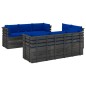 vidaXL Muebles de palets para jardín 9 pzas cojines madera maciza pino vidaXL Muebles de palets para jardín 9 pzas cojines madera maciza pino