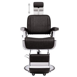vidaXL Silla de peluquería de cuero sintético negro 68x69x116 cm