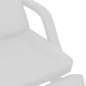 vidaXL Sillón de salón de belleza cuero sintético blanco 180x62x78 cm vidaXL Sillón de salón de belleza cuero sintético blanco 180x62x78 cm
