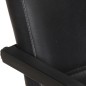 vidaXL Sillas voladizas de comedor 2 unidades cuero auténtico negro