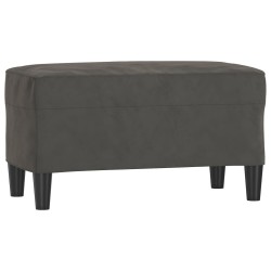 vidaXL Banco de terciopelo gris oscuro 70x35x41 cm