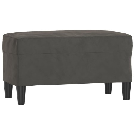 vidaXL Banco de terciopelo gris oscuro 70x35x41 cm