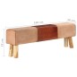 vidaXL Banco potro gimnasio cuero y madera acacia maciza marrón 160 cm vidaXL Banco potro gimnasio cuero y madera acacia maciza marrón 160 cm