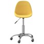vidaXL Sillas de comedor giratorias 2 uds tela amarillo mostaza vidaXL Sillas de comedor giratorias 2 uds tela amarillo mostaza