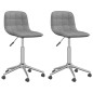 vidaXL Sillas de comedor giratorias 2 uds tela gris claro vidaXL Sillas de comedor giratorias 2 uds tela gris claro