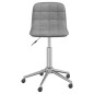 vidaXL Sillas de comedor giratorias 2 uds tela gris claro vidaXL Sillas de comedor giratorias 2 uds tela gris claro