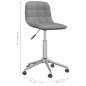 vidaXL Sillas de comedor giratorias 2 uds tela gris claro vidaXL Sillas de comedor giratorias 2 uds tela gris claro