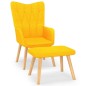 vidaXL Silla de relajación taburete tela amarillo vidaXL Silla de relajación taburete tela amarillo
