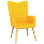 vidaXL Silla de relajación taburete tela amarillo vidaXL Silla de relajación taburete tela amarillo