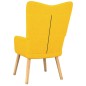 vidaXL Silla de relajación taburete tela amarillo vidaXL Silla de relajación taburete tela amarillo