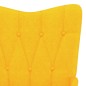 vidaXL Silla de relajación taburete tela amarillo vidaXL Silla de relajación taburete tela amarillo
