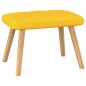vidaXL Silla de relajación taburete tela amarillo vidaXL Silla de relajación taburete tela amarillo