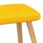 vidaXL Silla de relajación taburete tela amarillo vidaXL Silla de relajación taburete tela amarillo