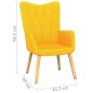 vidaXL Silla de relajación taburete tela amarillo vidaXL Silla de relajación taburete tela amarillo