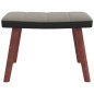 vidaXL Sillón de relax con taburete terciopelo gris claro y PVC vidaXL Sillón de relax con taburete terciopelo gris claro y PVC