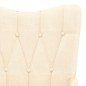 vidaXL Silla mecedora de tela color crema vidaXL Silla mecedora de tela color crema