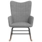 vidaXL Silla mecedora de tela gris claro vidaXL Silla mecedora de tela gris claro