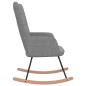 vidaXL Silla mecedora de tela gris claro vidaXL Silla mecedora de tela gris claro