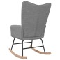 vidaXL Silla mecedora de tela gris claro vidaXL Silla mecedora de tela gris claro