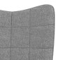 vidaXL Silla mecedora de tela gris claro vidaXL Silla mecedora de tela gris claro