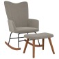vidaXL Silla mecedora con reposapiés terciopelo gris claro vidaXL Silla mecedora con reposapiés terciopelo gris claro