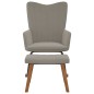 vidaXL Silla mecedora con reposapiés terciopelo gris claro vidaXL Silla mecedora con reposapiés terciopelo gris claro