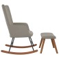 vidaXL Silla mecedora con reposapiés terciopelo gris claro vidaXL Silla mecedora con reposapiés terciopelo gris claro