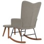 vidaXL Silla mecedora con reposapiés terciopelo gris claro vidaXL Silla mecedora con reposapiés terciopelo gris claro