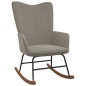 vidaXL Silla mecedora con reposapiés terciopelo gris claro vidaXL Silla mecedora con reposapiés terciopelo gris claro