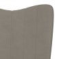 vidaXL Silla mecedora con reposapiés terciopelo gris claro vidaXL Silla mecedora con reposapiés terciopelo gris claro