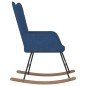 vidaXL Silla mecedora con reposapiés tela azul vidaXL Silla mecedora con reposapiés tela azul