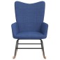 vidaXL Silla mecedora de tela azul vidaXL Silla mecedora de tela azul