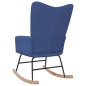 vidaXL Silla mecedora de tela azul vidaXL Silla mecedora de tela azul