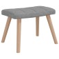 vidaXL Silla mecedora con reposapiés tela gris claro vidaXL Silla mecedora con reposapiés tela gris claro