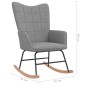 vidaXL Silla mecedora con reposapiés tela gris claro vidaXL Silla mecedora con reposapiés tela gris claro