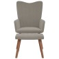 vidaXL Sillón de relax con taburete de terciopelo gris claro