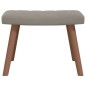 vidaXL Sillón de relax con taburete de terciopelo gris claro