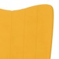 vidaXL Silla mecedora con reposapiés tela amarillo mostaza vidaXL Silla mecedora con reposapiés tela amarillo mostaza