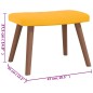 vidaXL Silla mecedora con reposapiés tela amarillo mostaza vidaXL Silla mecedora con reposapiés tela amarillo mostaza