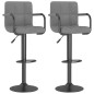 vidaXL Taburetes de cocina 2 unidades terciopelo gris claro
